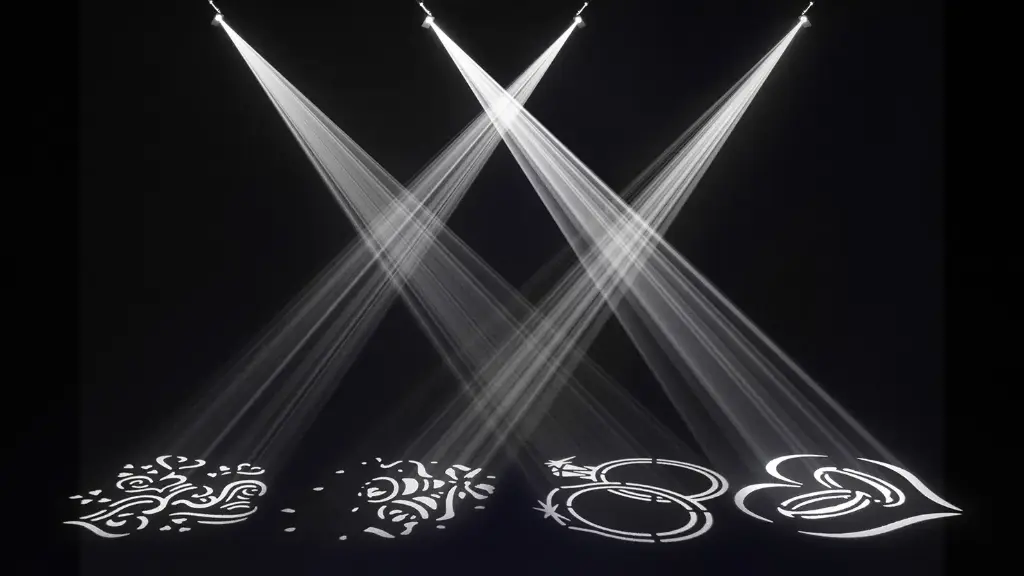 High-definition image projection using Glass and Steel Gobos in London.